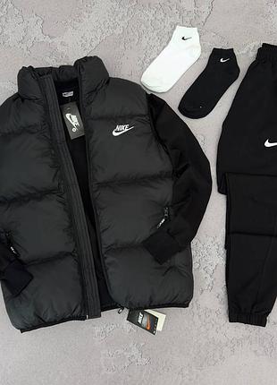 5в1 мужской спортивный костюм с жилеткой безрукавкой nike