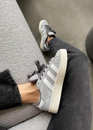 Кросівки adidas campus premium grey1 фото