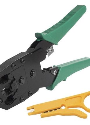 Обжимной инструмент обжимка, сеть, rj45 rj11 rj12 + стриппер