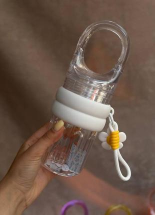 Пляшка для води ts kitchen з ручкою пластик 450 мл білий