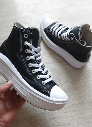 Converse chuck taylor all star move platform leather
