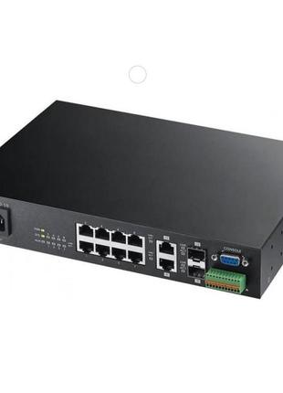 Коммутатор управляемый zyxel mes3500-10-eu01v1f 8хlan/2хsfp+ черный
