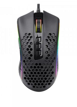 Мишка redragon storm elite rgb 77853 ігрова 16000 dpi 10кн чорна