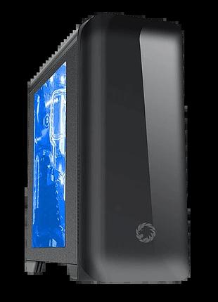 Корпус компьютерный matx gamemax h602-bk без блока питания/miditower/с подсветкой черный
