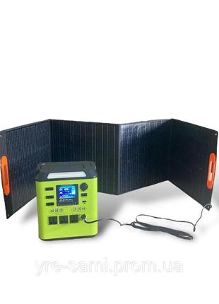 Портативная зарядная станция sf1500w 2000wh + солнечная панель 200w
