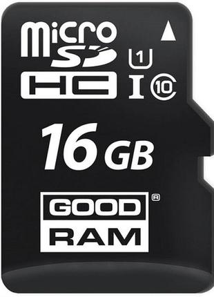 Карта памяти goodram m1aa-0160r12 secure digital micro 16gb/class 10 uhs i/retail 10/adapter