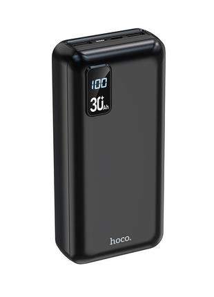 Повербанк powerbank hoco serenity цифровой дисплей большой стабильности db34b 30000mah |2usb/type-c, 2a| black