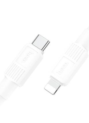 Кабель hoco type-c to lightning solid pd charging data cable x84 1m 20w white 3