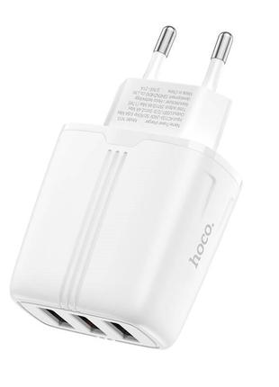 Адаптер сетевой hoco amazing three-port charger n15 |3usb, 3.4a|