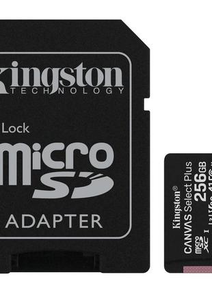 Карта памяти microsdxc kingston canvas select plus 256gb class 10 uhs-i a1 85mb/s r-100mb/s