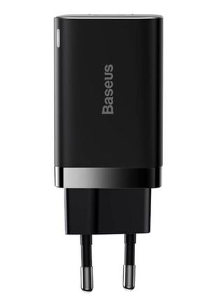Адаптер baseus мережевий super si pro quick charge 30w 3a pd/qc ccsupp-e01 black