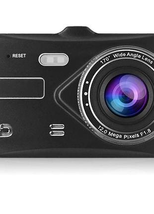 Автомобильный видеорегистратор-зеркало l-9004 lcd 3.5" 2 камеры 1080p full hd