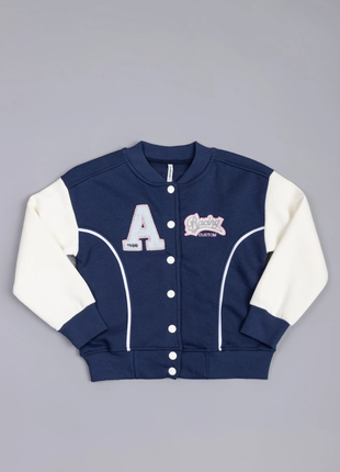 Бомбер на флисе для девочек, кофта на кнопках тепла, спортивный джемпер, кардиган с...