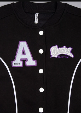 Бомбер на флисе для девочек, кофта на кнопках тепла, спортивный джемпер, кардиган с...