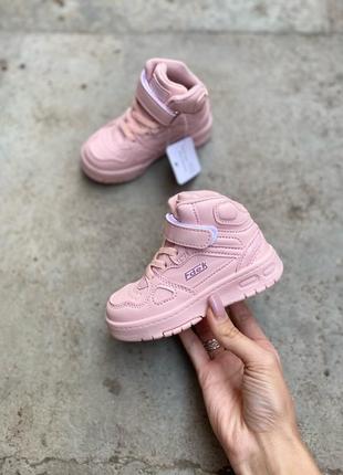 Хайтопи для дівчинки, кросівки на флісі