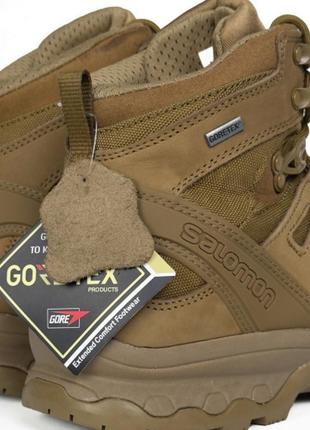 Ботинки демисезонные salomon quest 4d23x forces 2 мембрана goretex. цвет: кайот, масло