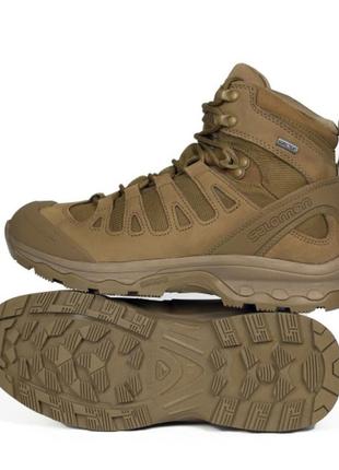 Ботинки демисезонные salomon quest 4d23x forces 2 мембрана goretex. цвет: кайот, масло3 фото