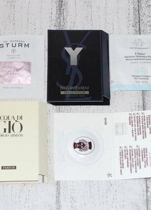 Набір пробників armani, charlotte tilbury, barbara sturm, drunk elephant