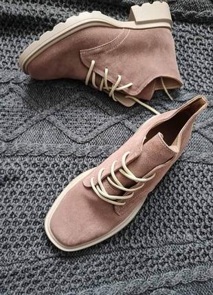 Классические пудровые ботинки