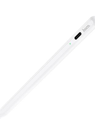 Стилус для сенсорних екранів hoco smooth series active anti-mistake touch capacitive pen for ipad gm102 white