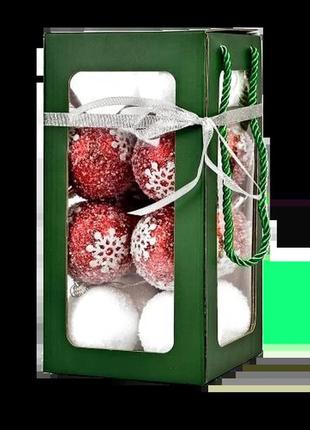 Елочные новогодние шарики магическо-новогодняя m47897 пластиковые 6см в наборе 16шт