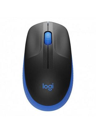 Мышка logitech m190 беспроводная 1000dpi 3кн full size blue