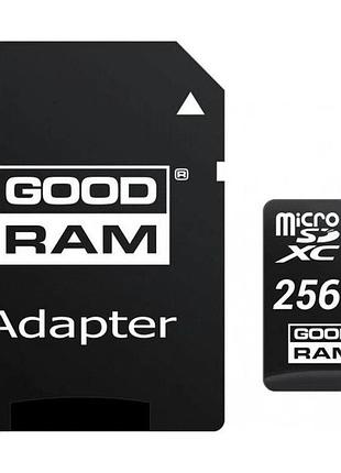 Карта пам'яті microsd goodram m1aa-2560r12 256гб з адаптером