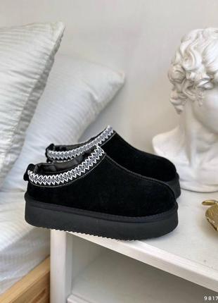 Короткие замшевые угги с вышивкой, трендовые уги с вышивкой, угги автоледи 37-41р код 9817