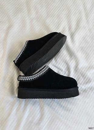 Короткие замшевые угги с вышивкой, трендовые уги с вышивкой, угги автоледи 37-41р код 9817