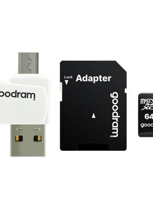 Карта пам'яті microsdxc goodram m1a4-0640r12 64гб з адаптером