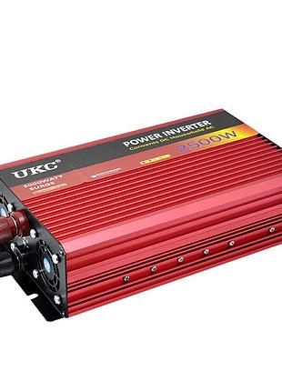 Преобразователь авто инвертор ukc 24в-220в ar 2500вт, c функции плавного пуска