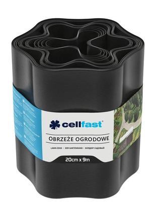 Бордюрная лента для газона cellfast 30-033h волнистый 20x900см черный