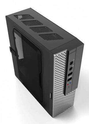 Корпус mini itx gamemax st102-200w bs з блоком живлення з боковим склом чорний