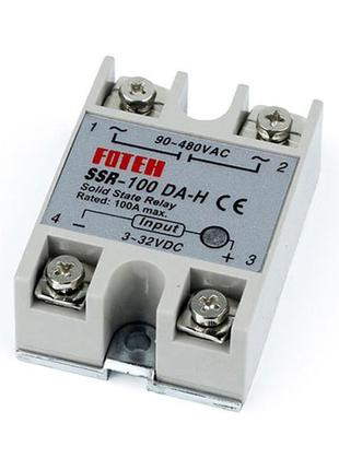 Однофазное твердотельное реле ssr-100da-h 100a dc-ac