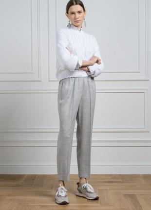 Стильные базовые легкие удобные серые брюки marks & spencer