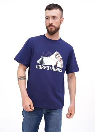 Bravery original oversize темно-синя "carpathians"футболка
