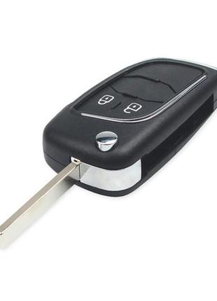 Выкидной ключ, корпус под чип, 2кн dkt0269, opel corsa e, hu100, new