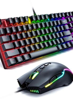 Комплект игровой проводной gaming combo 2-in1 onikuma g26 +cw905 (keyboard eng раскладка/mouse) black