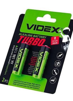 Батарейка aa lr6 videx turbo alkaline лужна 1.5в