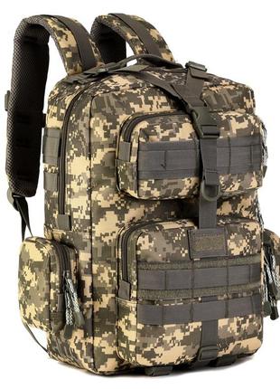 Рюкзак тактический военный штурмовой protector plus s431 30л с системой molle pixel камуфляж