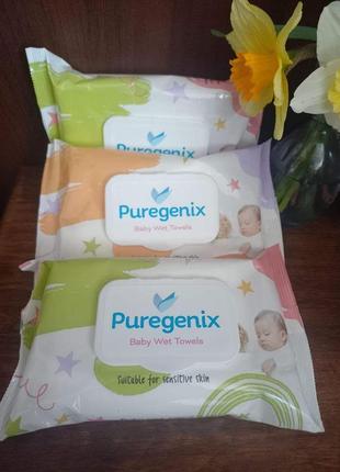 Влажные салфетки для детей puregenix, 72 шт