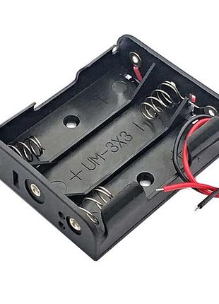 Батарейний відсік для 3 аа, 4.5в бокс кейс з проводами та кришкою, arduino
