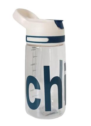 Бутылка-поилка детская stenson ww02680 пластиковая с трубочкой 550мл
