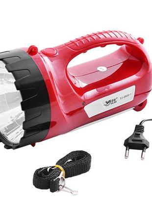 Фонарь переносной аккумуляторный luxury 2820 1вт-15led зу-220v красный