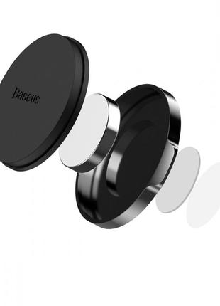 Автодержатель baseus small ears series magnetic suction bracket flat type/360° black 9