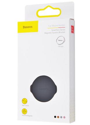 Автодержатель baseus small ears series magnetic suction bracket flat type/360° black 2