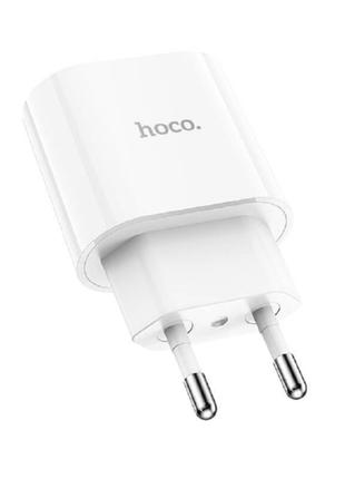 Адаптер hoco сетевой c94a 20w/3a pd/qc white 2