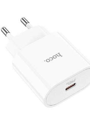 Адаптер hoco сетевой c94a 20w/3a pd/qc white
