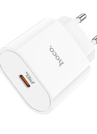 Адаптер hoco сетевой c94a 20w/3a pd/qc white 3