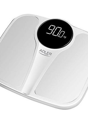 Ваги електронні підлогові adler ad 8172 до 180кг з точністю 100 г white